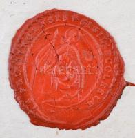 1832 Keresztelési anyakönyvi kívonat, német nyelvű, 15 kr. benyomott illetékbélyeggel, viaszpecsétte...