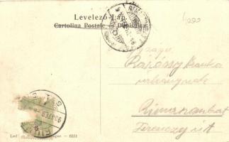 Fiume, Adamich tér, Fotografia, F. Schnautz és Fratelli üzlete, villamos, Grand Magazin / Piazza Ada...