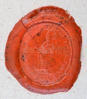 1824 Keresztelési anyakönyvi kívonat, német nyelvű, 7 kr. benyomott illetékbélyeggel, viaszpecséttel