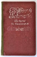 1910 Hofherr és Schrantz Naptár, reklámokkal, bejegyzésekkel, félvászon kötés, kissé viseltes állapo...