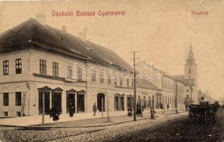 Balassagyarmat, Fő utca, Magyar Király szálloda, kiadja Darvai Ármin utóda No. 983.
