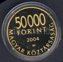 2004. 50.000Ft Au 13,964g "EU" díszdobozban T:PP CSak 7000db !
