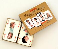 "Magyar ászok", humoros politikai játékkártya-pakli, saját dobozában, jó állapotban
