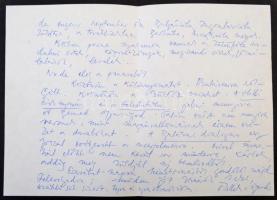 1984 Fodor András (1929-1997) Kossuth-díjas költő, esszéíró, újságíró levele dr. Szirmay Endrének (1...