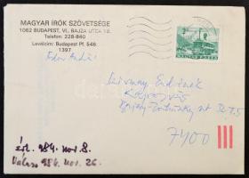 1984 Fodor András (1929-1997) Kossuth-díjas költő, esszéíró, újságíró levele dr. Szirmay Endrének (1...