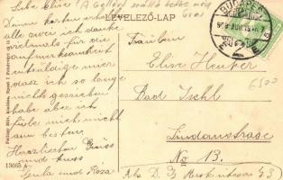 Budapest XI. Kemenes utca, Gellért Kávéház. A Gellért szálló még üresen álló telkével. kiadja Fellne...