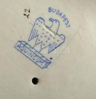 Aquincumi óvódás a macival, kézzel festett, jelzett, hibátlan, m:15 cm