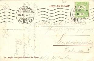 Budapest II. Hűvösvölgy, Schüller J. hárshegyi vendéglője, kerthelyiség. Hidegkúti út 84