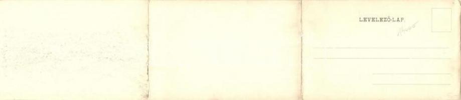 Budapest I. Krisztinaváros építkezés látképével, három-részes panorámalap. Divald Károly 249. sz. / ...