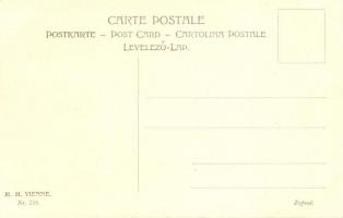 5 db régi R.R.v. Wichera művészlap, M. Munk Vienne Nr. 229. sorozat / 5 pre-1945 R. R. v. Wichera ar...