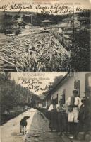 Vasaskőfalva, Pietroasa; Willgerodt-telep gerepje úsztatás után és Fő utca / saw mill, main street (fl)
