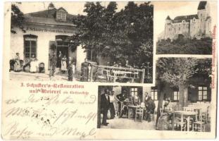 Liechtenstein, I. Schusters Restauration und Meierei / restaurant, castle (cut)