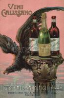 Vini Calisano. Luigi Calisano & Figli, Alba / Italian wine advertisement, litho (fa)