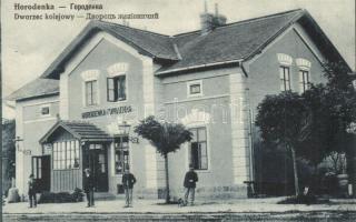 Horodenka, Dworzec kolejowy. Nakladem C. Herman / railway station