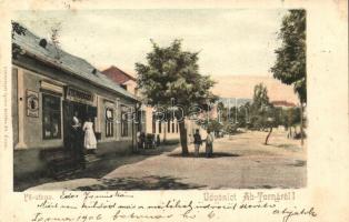 Torna, Turna nad Bodvou; Fő utca, Steinberger Ignác üzlete és saját kiadása / main street with shop