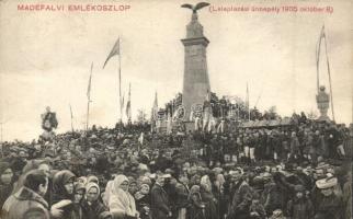 1905 Mádéfalva, Siculeni; Emlékoszlop leleplezési ünnepélye október 8-án. Szvoboda József kiadása / Székely memorial inauguration