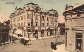 Lugos, Lugoj; Református bérpalota, Alföldi Ferencz üzlete. Nagel Sándor kiadása / palace, shops (EK)