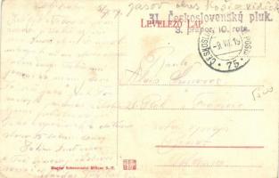 Jászó, Jasov; Fő utca részlete templommal / main street with church  (EK)