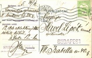 Budapest II. Seenger Béla Kőfaragó Mester hazai márvány és kőipari gyártelepe; hátoldalon megrendelé...