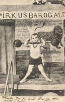 Circus Barogald, weight-lifter boy