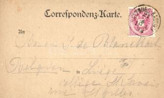 1888 (Vorläufer!!!) Salzburg, Grüsse aus... Extremely rare early floral postcard (EK)