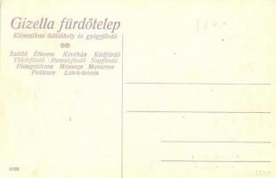 Gödöllő, Gizella-fürdőtelep, fürdő és gépház, kerthelyiség