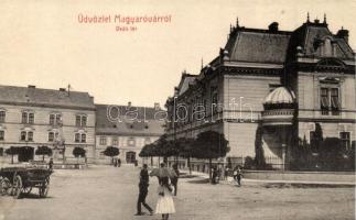 Mosonmagyaróvár, Magyaróvár; Deák tér, Schwarz és Adler üzlete. Kiadja Pingitzer Ignác 2161. (fl)