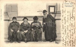 Gruss aus Karlsbad / Czech Jewish men in Karlovy Vary, Judaica. Leop. Weil (EK)