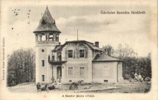 Szovátafürdő, Sovata; Sándor János villája. Kelemen Ádám kiadása / villa