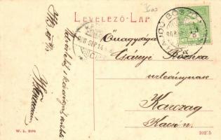 Hajdúböszörmény, Bocskay tér és szobor,  Könyvnyomda. W. L. 2104. (fl)