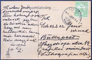 Nagykőrös, postás leporellolap belül vasútállomással