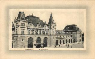 Temesvár, Timisoara; vasútállomás. Ideal W. L. Bp. No. 6667. / railway station  (kis szakadás / small tear)