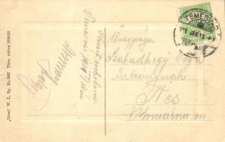 Temesvár, Timisoara; vasútállomás. Ideal W. L. Bp. No. 6667. / railway station  (kis szakadás / smal...