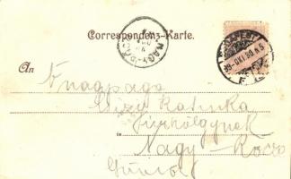 1899 Budapest, Lánchíd, Kiadja Vidéki Félix S VII. Kosmos. litho s: Geiger R. (EK)