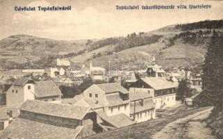 Topánfalva, Campeni; Takarékpénztári Villa Ipartelepe / industrial villa plant of savings bank