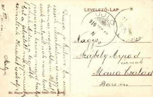 Törökbálint, Pensionnat Notre Dame, lányok csoportképe az iskola előtt (Rb)