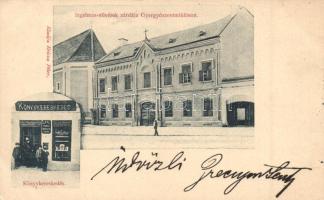 Gyergyószentmiklós, Gheorgheni; Irgalmas-nővérek zárdája, könyvkereskedés, Kricsa Péter kiadása / convent, bookshop (EK)