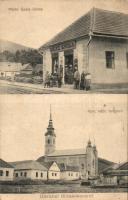 Rimakokova, Kokava nad Rimavicou; Weisz Gyula üzlete, Római katolikus templom építkezéssel / shop, church with construction site