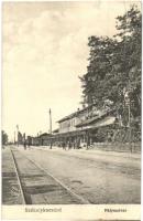 Székelykocsárd, Lunca Muresului; Vasútállomás. Adler fényirda / railway station (b)