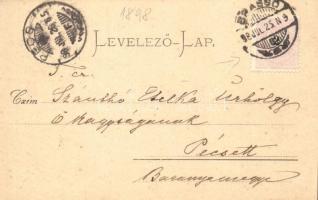 1898 Brassó, Kronstadt, Brasov; vár, Katalin kapu, Piac tér, Graft. W. Hiemesch / castle, gate, mark...