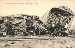 1907 Április 12.; Kiskundorozsma, Dorozsma, vasúti katasztrófa. Grünwald Herman kiadása