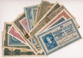 1916-1923. 18db-os vegyes magyar korona bankjegy tétel T:I--IV