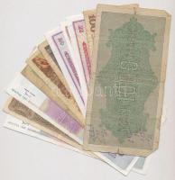 39db-os vegyes magyar és külföldi bankjegy tétel, közte 1944. 1P-100P "A Vöröshadsereg Parancsn...