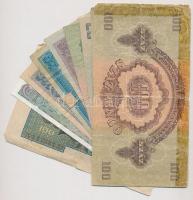 39db-os vegyes magyar és külföldi bankjegy tétel, közte 1944. 1P-100P "A Vöröshadsereg Parancsn...