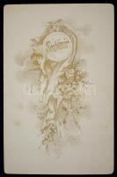 cca 1900 Testvérpár, gyerekportré, 16x10 cm