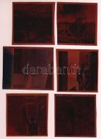 cca 1970 Szolidan erotikus felvételek tétele, 13 db vintage negatív, 6x6 cm / 13 vintage photo negatives, 6x6 cm