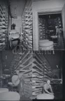 1969 Fót, Sajt üzem, 5 db vintage negatív (6x9 cm) Kotnyek Antal (1921-1990) fotóriporter hagyatékából, és az ezekről készített mai nagyítások, 15x10 cm