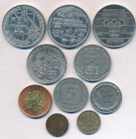 10db-os vegyes külföldi fémpénz tétel, közte Németország 1991D 5M Cu-Ni; Olaszország 1924R 1L Ni; Portugália 1995. 200Esc Cu-Ni "Maluku-szigetek" T:2 10pcs of various metal coins, including Germany 1991D 5 Mark Cu-Ni; Italy 1924R 1 Lira Ni; Portugal 1995. 200 Escudos Cu-Ni "Moluca Islands" C:XF