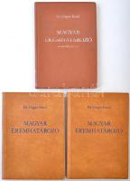 Dr. Unger Emil: Magyar Éremhatározó I-II. kötet. Második, átdolgozott kiadás. + Magyar Éremhatározó III. kötet (Pótfüzet). Magyar éremgyűjtők Egyesülete, Budapest, 1980., illetve 1985. Használt, de jó állapotúak.