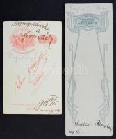 1901-1902 Rajháty László katona fotói, Uher Ödön (Budapest), Vajda Dezső (Ujvidék), a hátoldalán fel...